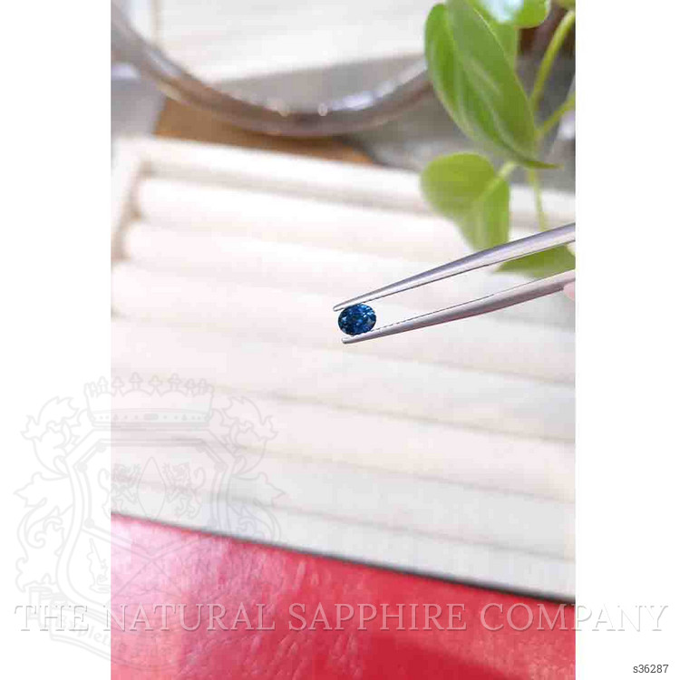 0.39 Ct. Greenish Blue Sapphire from Montana