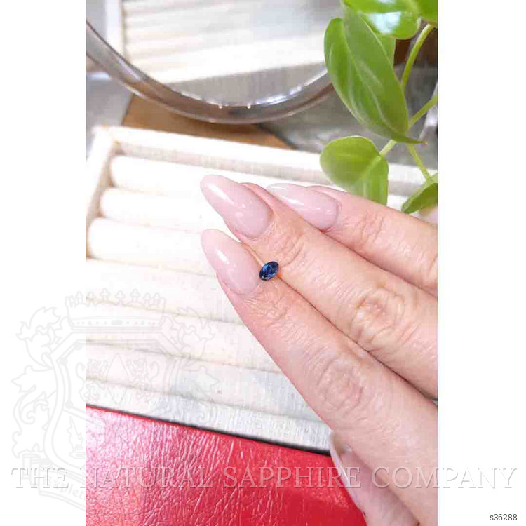 0.39 Ct. Greenish Blue Sapphire from Montana