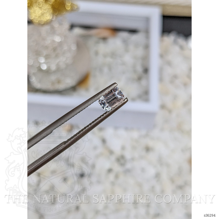 1.24 Ct. White Sapphire from Ceylon (Sri Lanka)