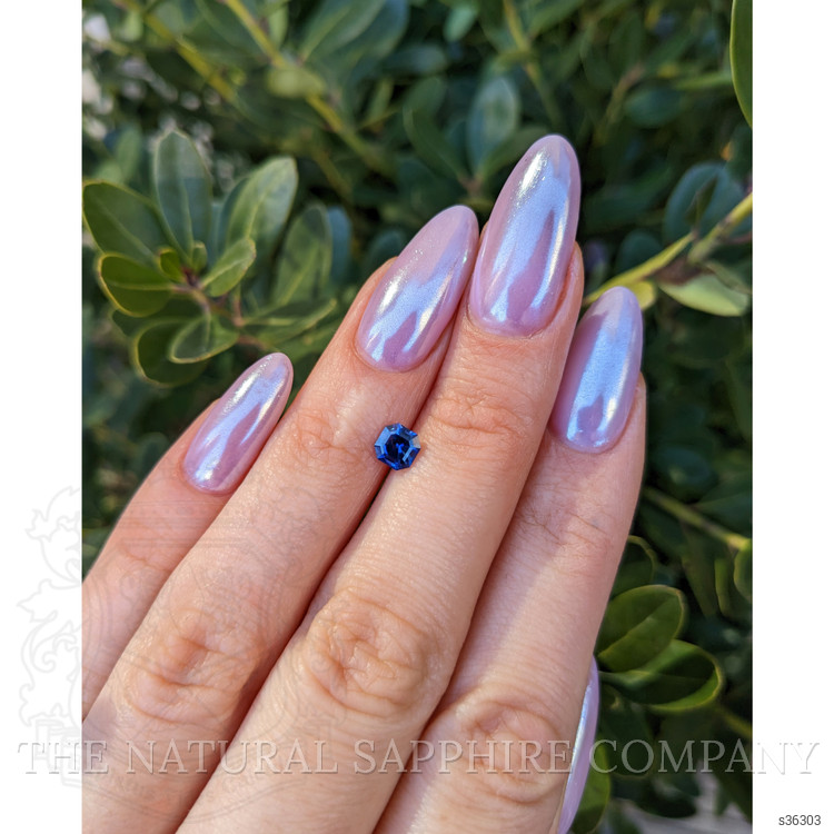 0.76 Ct. Blue Sapphire from Ceylon (Sri Lanka)