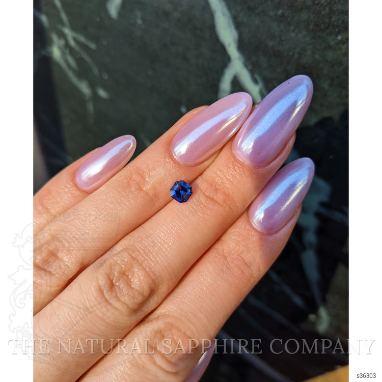 0.76 Ct. Blue Sapphire from Ceylon (Sri Lanka)