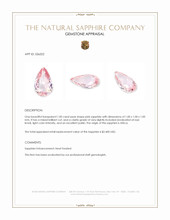 1.00 Ct. Pink Sapphire from Africa Appraisal