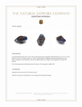 10.42 Ct. Blue Rough Sapphire Crystal from Ceylon (Sri Lanka) Appraisal