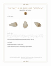 6.84 Ct. Yellow Rough Sapphire Crystal from Ceylon (Sri Lanka) Appraisal