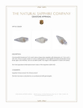 9.63 Ct. Blue Sapphire Crystal from Ceylon (Sri Lanka) Appraisal