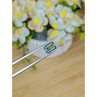 1.03 Ct. Bluish Green Sapphire from Madagascar Life Style