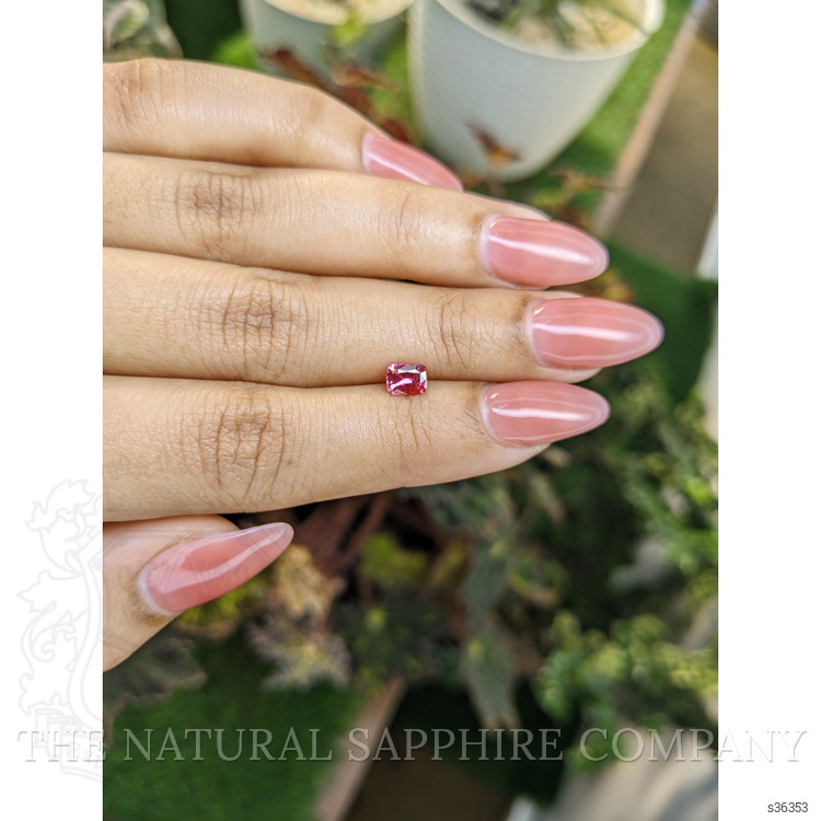0.59 Ct. Reddish Pink Sapphire from Ceylon (Sri Lanka)