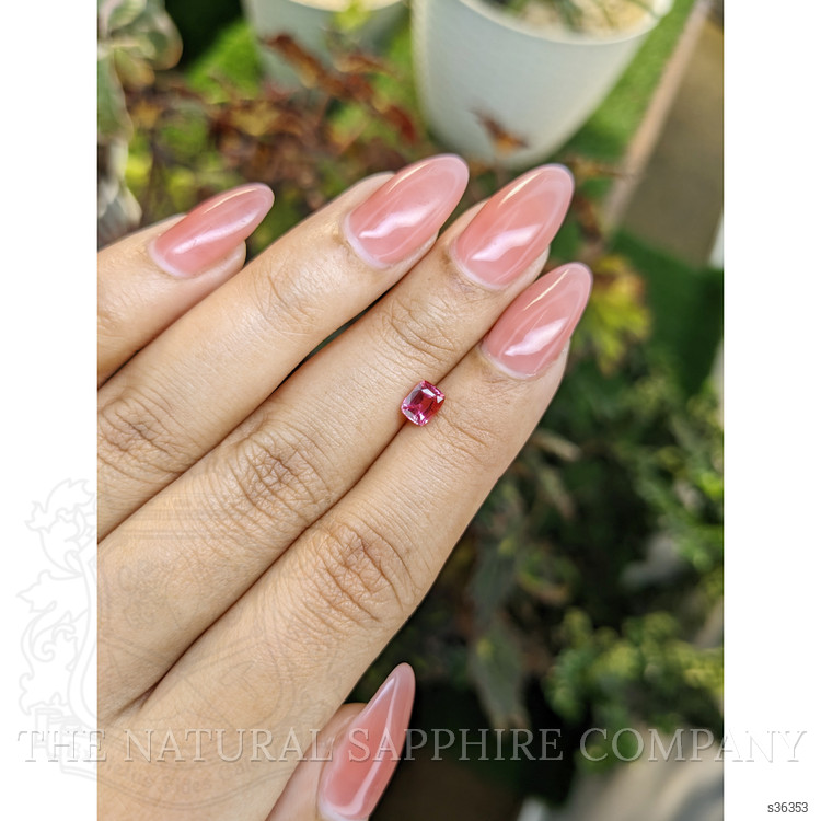 0.59 Ct. Reddish Pink Sapphire from Ceylon (Sri Lanka)