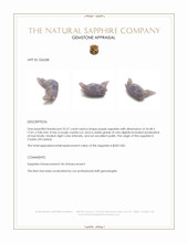 22.21 Ct. Purple Sapphire Crystal from Ceylon (Sri Lanka) Appraisal