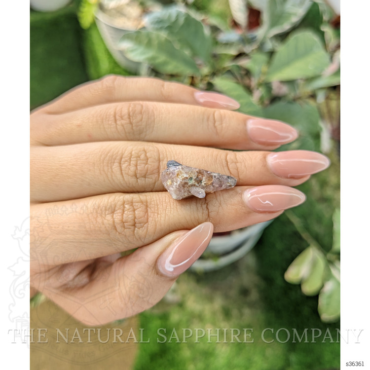 14.10 Ct. Bi Color Rough Sapphire Crystal from Ceylon (Sri Lanka)