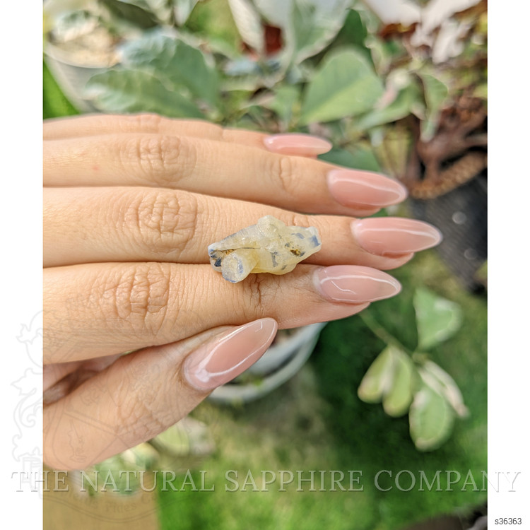 17.67 Ct. Bi Color Rough Sapphire Crystal from Ceylon (Sri Lanka)