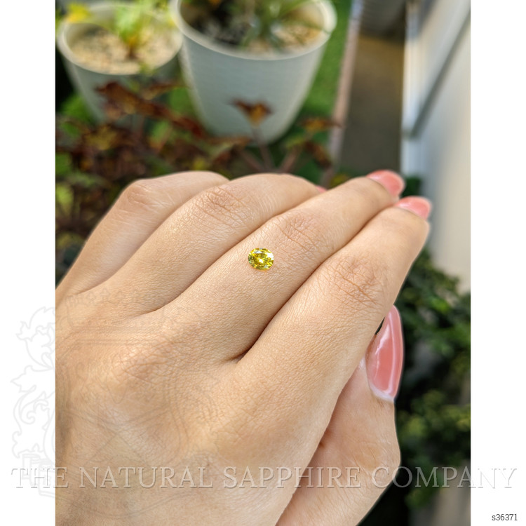0.39 Ct. Orangish Yellow Sapphire from Ceylon (Sri Lanka)