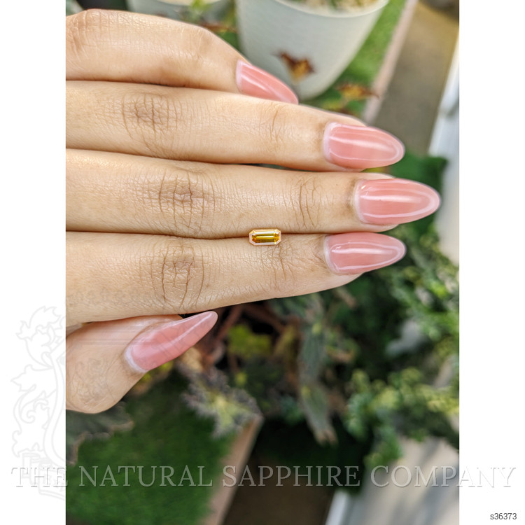 0.61 Ct. Yellowish Orange Sapphire from Ceylon (Sri Lanka)