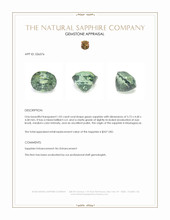 1.02 Ct. Green Sapphire from Madagascar Appraisal