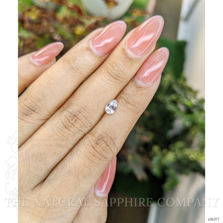 0.66 Ct. White Sapphire from Ceylon (Sri Lanka)