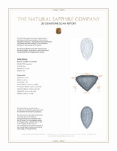 0.89 Ct. Blue Sapphire from Ceylon (Sri Lanka) 3 D Scan Report