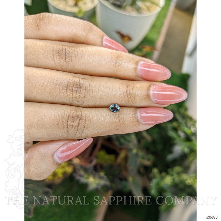 0.47 Ct. Bluish Green Sapphire from Ceylon (Sri Lanka)