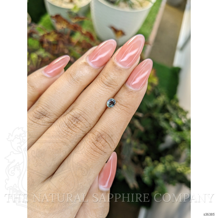 0.47 Ct. Bluish Green Sapphire from Ceylon (Sri Lanka)