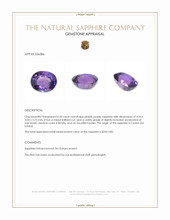 0.50 Ct. Pinkish Purple Sapphire from Ceylon (Sri Lanka) Appraisal