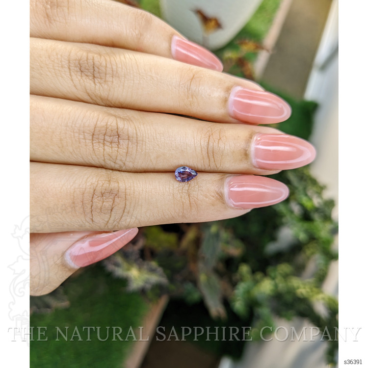 0.57 Ct. Bluish Purple Sapphire from Ceylon (Sri Lanka)