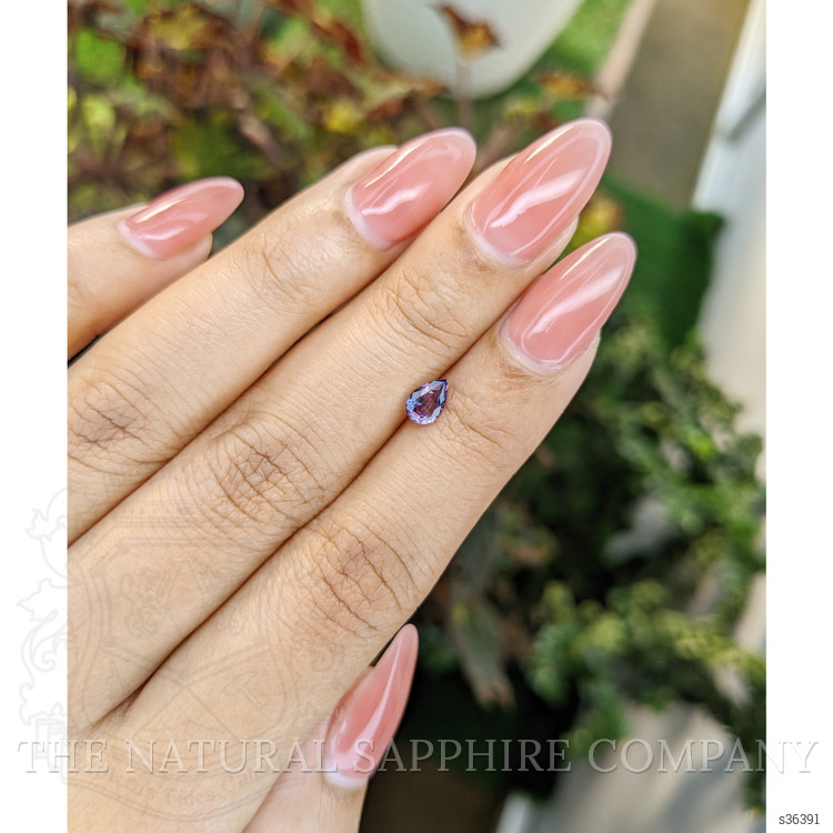 0.57 Ct. Bluish Purple Sapphire from Ceylon (Sri Lanka)