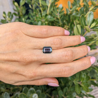 3.33 Ct. Bluish Green Sapphire from Madagascar Life Style