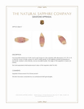 10.89 Ct. Bi Color Rough Sapphire Crystal from Ceylon (Sri Lanka) Appraisal