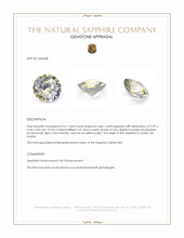 0.61 Ct. Bi Color / Parti Sapphire from Ceylon (Sri Lanka) Appraisal