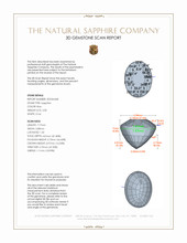 2.00 Ct. Blue Sapphire from Ceylon (Sri Lanka) 3 D Scan Report