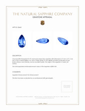 0.70 Ct. Blue Sapphire from Ceylon (Sri Lanka) Appraisal