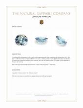 0.44 Ct. Greenish Blue Sapphire from Ceylon (Sri Lanka) Appraisal