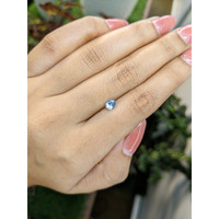 0.44 Ct. Greenish Blue Sapphire from Ceylon (Sri Lanka) Life Style