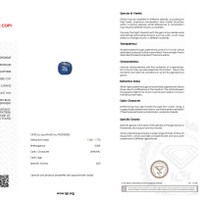 1.46 Ct. Greyish Blue Sapphire from Ceylon (Sri Lanka) Scan Report