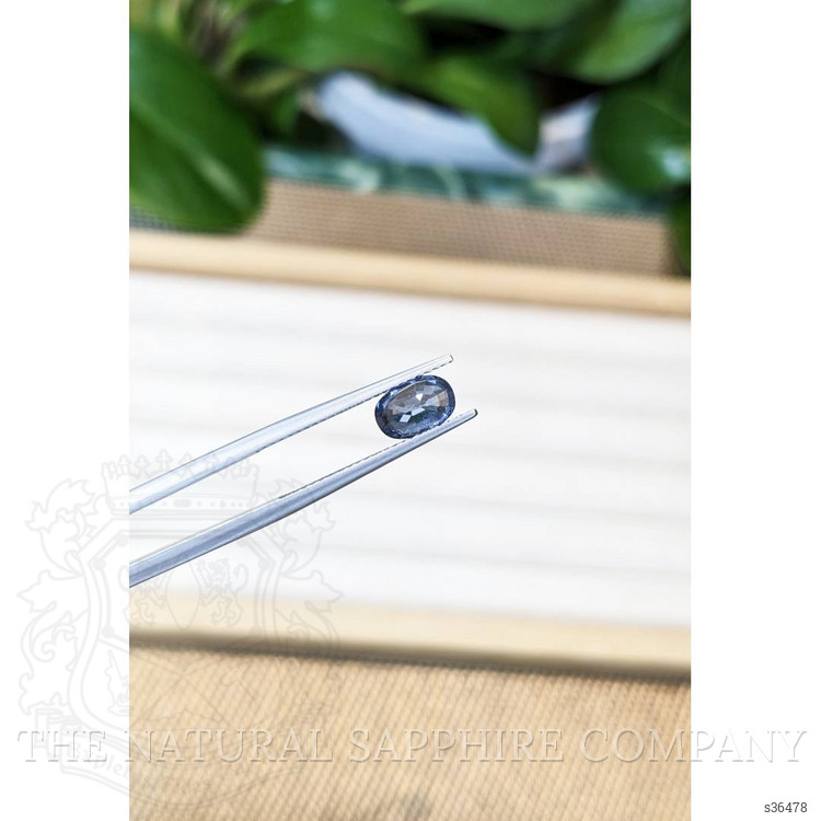 1.61 Ct. Greyish Blue Sapphire from Ceylon (Sri Lanka)