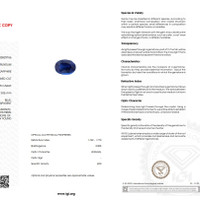 0.65 Ct. Blue Sapphire from Ceylon (Sri Lanka) Scan Report