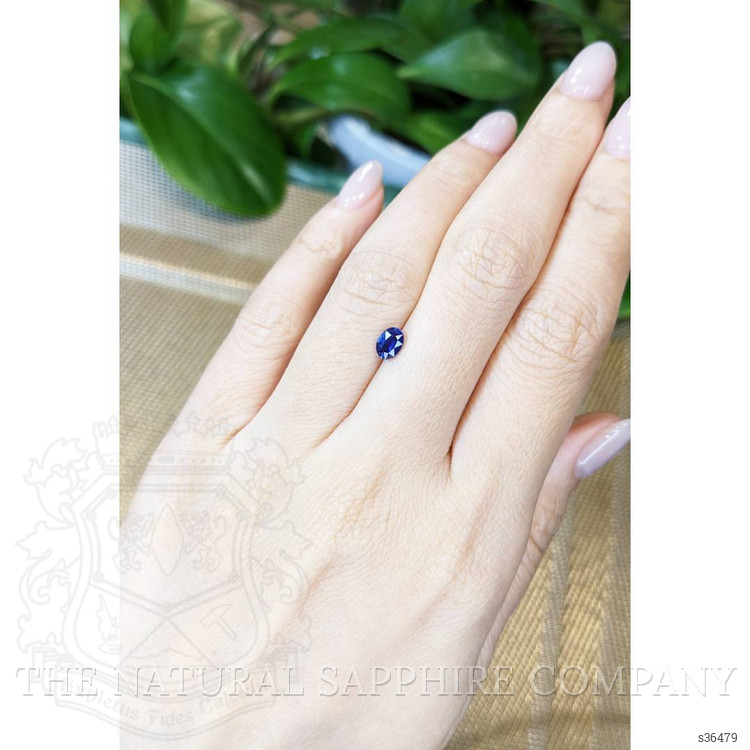 0.65 Ct. Blue Sapphire from Ceylon (Sri Lanka)
