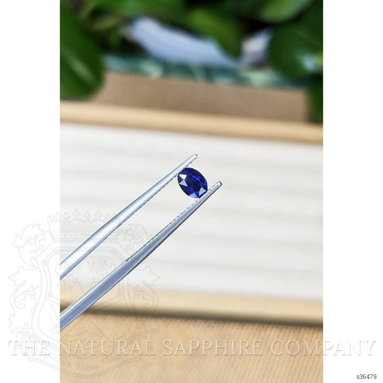 0.65 Ct. Blue Sapphire from Ceylon (Sri Lanka)