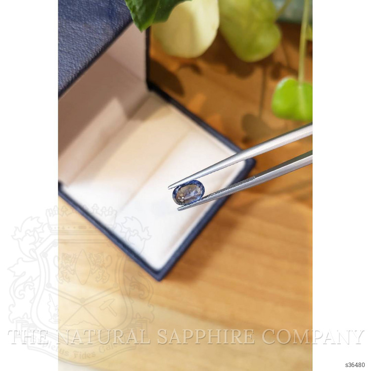 1.75 Ct. Greyish Blue Sapphire from Ceylon (Sri Lanka)