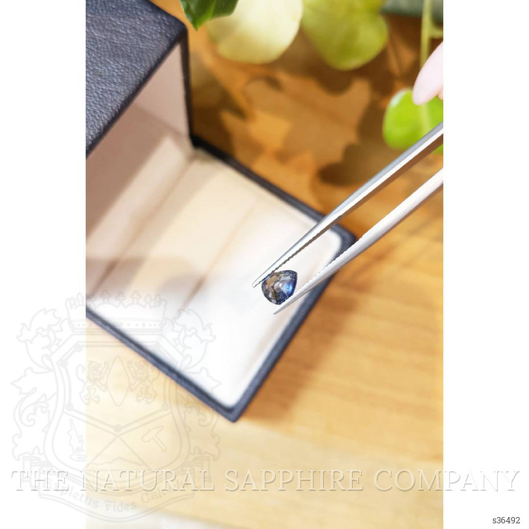 1.30 Ct. Greyish Blue Sapphire from Ceylon (Sri Lanka)