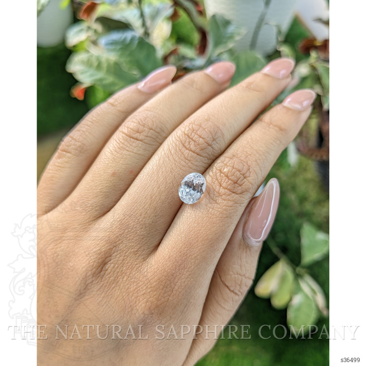 3.35 Ct. White Sapphire from Ceylon (Sri Lanka)