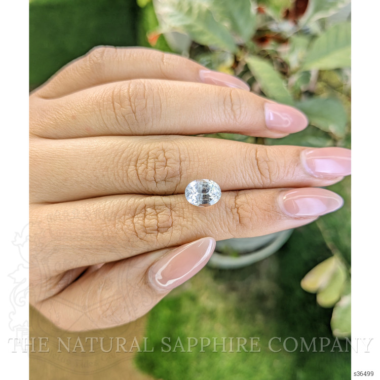 3.35 Ct. White Sapphire from Ceylon (Sri Lanka)