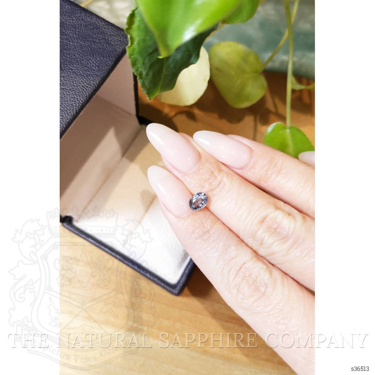 1.12 Ct. Greyish Blue Sapphire from Ceylon (Sri Lanka)