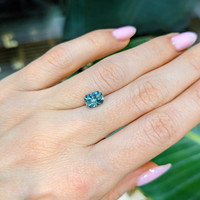1.72 Ct. Bluish Green Sapphire from Montana Life Style