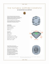1.31 Ct. Greenish Blue Sapphire from Montana 3 D Scan Report