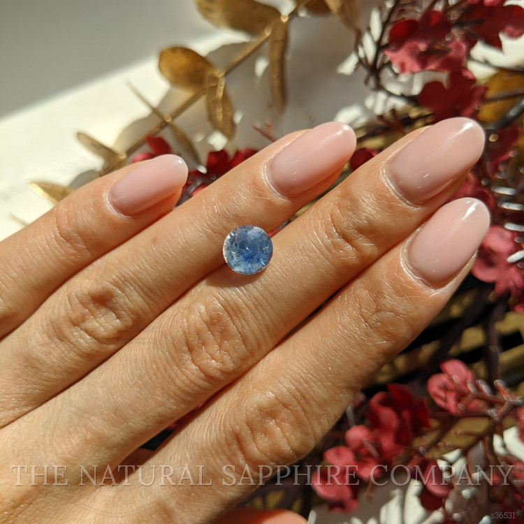 3.05 Ct. Greyish Blue Sapphire from Ceylon (Sri Lanka)