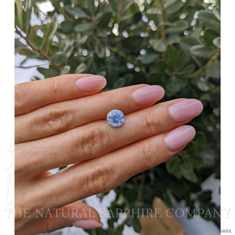 3.05 Ct. Greyish Blue Sapphire from Ceylon (Sri Lanka)