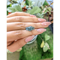 7.66 Ct. Greenish Blue Rough Sapphire Crystal from Ceylon (Sri Lanka) Life Style