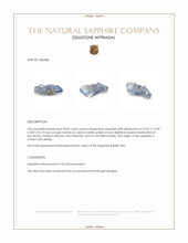 20.06 Ct. Blue Sapphire Crystal from Ceylon (Sri Lanka) Appraisal