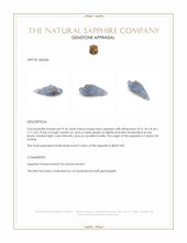 9.36 Ct. Blue Sapphire Crystal from Ceylon (Sri Lanka) Appraisal