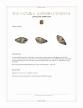 31.96 Ct. Bi Color Rough Sapphire Crystal from Ceylon (Sri Lanka) Appraisal